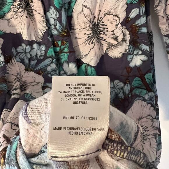 Anthropologie meadow rue boho knit crochet neck Flowy floral blouse size medium - Picture 7 of 7